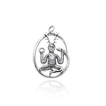 Cernunnos, the Horned God ~ Sterling Silver Pendant TPD1018 - Jewelry